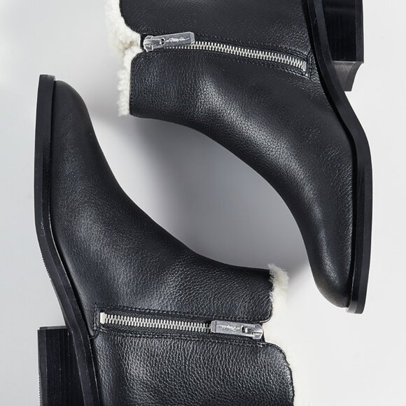 NWT$675 3.1 Phillip Lim Alexa Shearling-lined Leather Ankle Boots Zippers 8.5 - Picture 4 of 16
